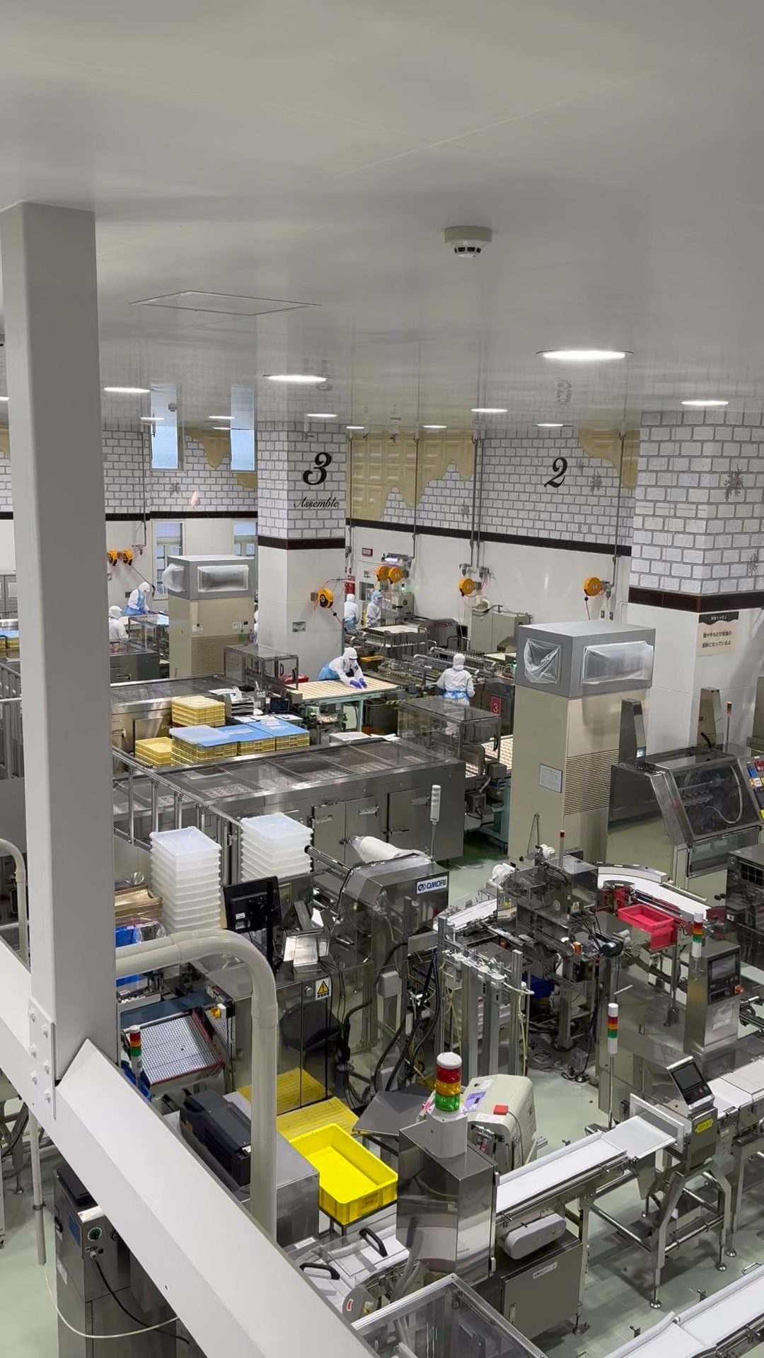 Shiroi Koibito factory production floor seen from above